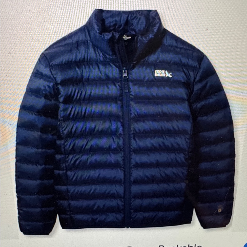 Eddie Bauer Kids Youth Down Packable Jacket L  (10/12) – Navy Blue  MSRP $120